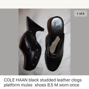 COLE HAAN studded clogs mules slides shoes 8.5